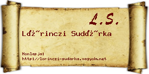 Lőrinczi Sudárka névjegykártya
